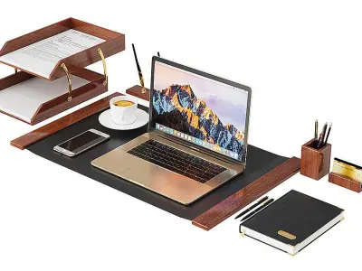 Classic Workplace With Macbook BLENDER 3D Model Cycles 3D model