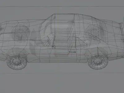 Chevrolet Camaro 1968 Low-poly 3D model