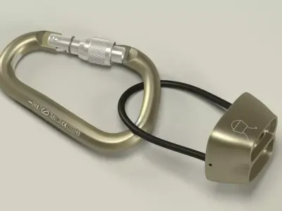 Climbing belay equipment 3D model