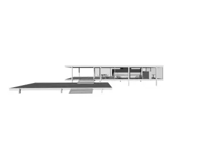 Farnsworth House - Mies van der Rohe 3D model