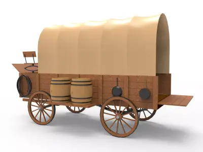 Horse Carriage 3D model