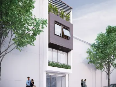 Full Apartment Exterior and Interior Scene 3D model 3D model