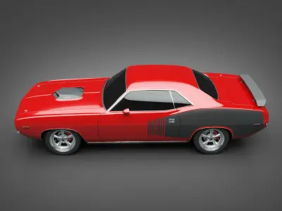 1972 Plymouth HEMI Cuda 3D model