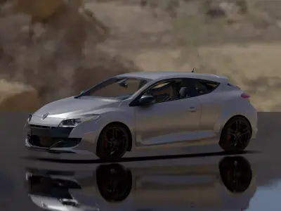 Renault Megane car Low-poly 3D model