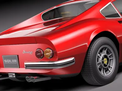 Ferrrai Dino 246 GT 1969 3D model