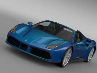 Ferrari 488 Spider 2016 3D model