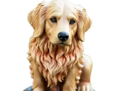 Golden Retriever Statue model pack Low-poly 3D model