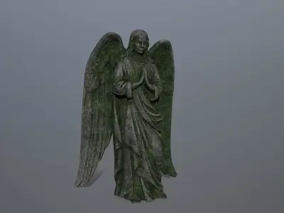 Angel Statue 04 Low-poly 3D model