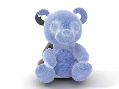 Inflatable Panda Bear Toy Model Pack Low-poly 3D model