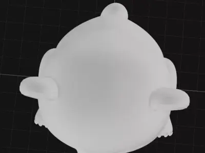 Christmas polar bear decoration 3D print model