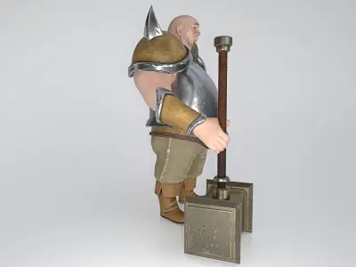 Big Warrior Low-poly 3D model
