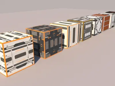 Box Pack  Low-poly 3D model