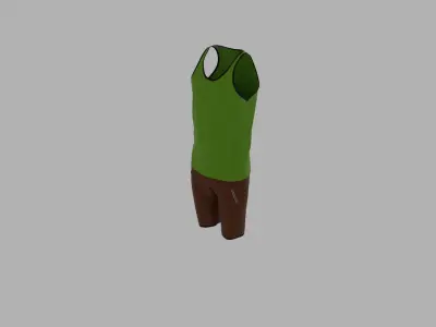 Sport Suit Low-poly 3D model 7