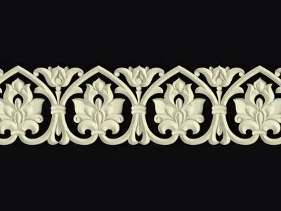 Central decor ornament for furniture 3D model 405