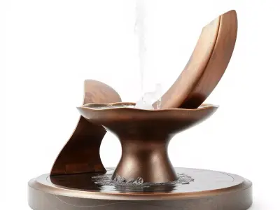 Copper Arc Fountain model pack Low-poly 3D model