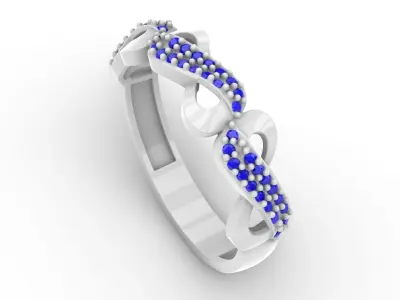 Jewelry Diamond Ring Model RG47 Free 3D print model