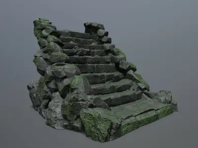 stairs Low-poly 3D model buy