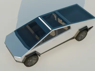 Tesla Cybertruck Low-poly 3D model