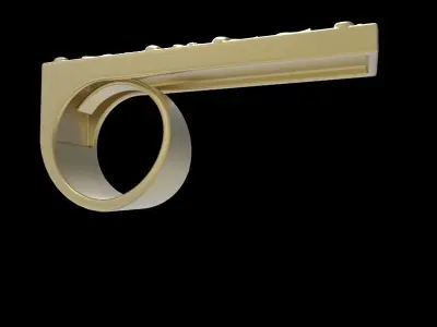 adjustable ring with engraving 5 3D print model