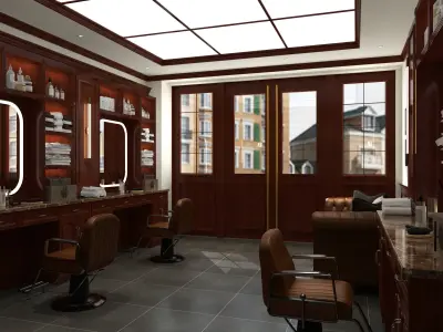 Barber Shop 3D model