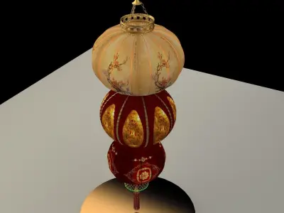 Chinese red lantern  3D model purchase