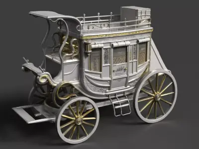 stage coach figure 3D model