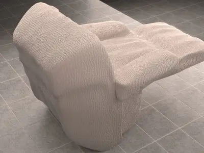 Lazy Boy Chair Low-poly 3D model