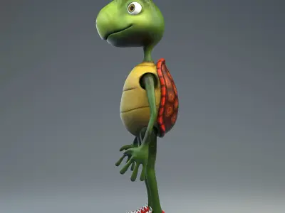 Turtle cartoon 3D model