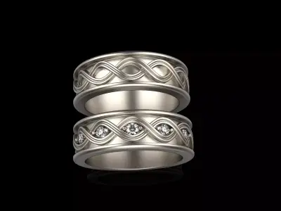 Celtic knot wedding ring model 1013 3D print model