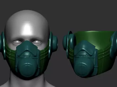 helmet high poly sculpt 3d printable  3D model