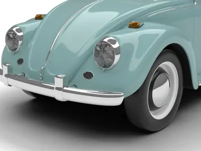 Volkswagen Beetle Type 1 1200 1965 3d model 3D model