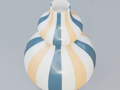 Vase37 vase with stripes 3D model