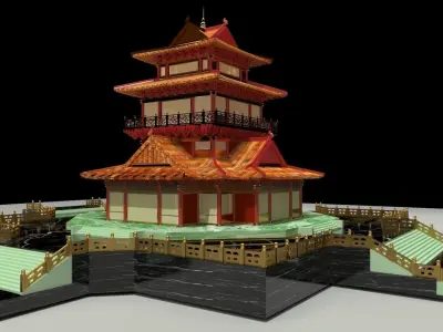 Chinese tower 3D model