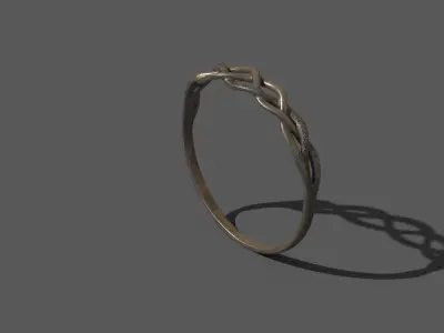 High-Quality 3D Ring Model Low-poly 3D model 7