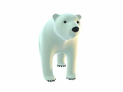 Polar Bear - Stylized Low-poly 3D model