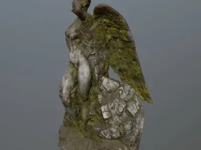 woman statue 1 Low-poly 3D model