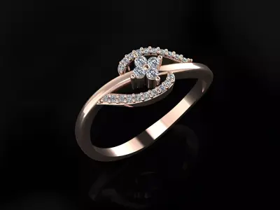 Woman Ring 52 3D print model