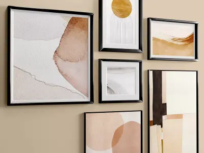 Minimal Photo Frame Set - 12 Low-poly 3D model