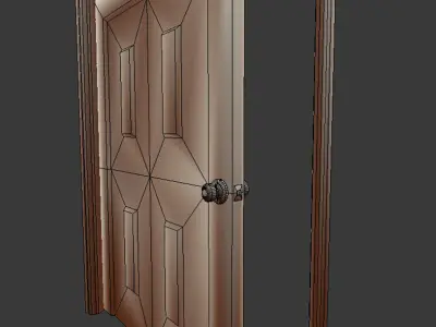 Wooden Door Free low-poly 3D model purchase