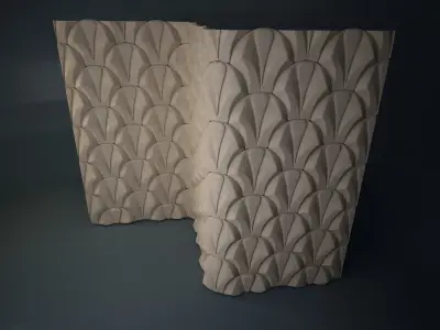 04 VIGELAND WALL PATTERN Low-poly 3D model