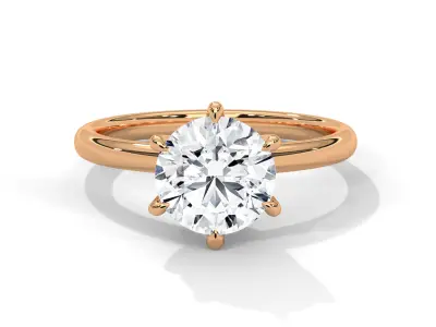 solitaire ring with detail images and 360 render videos 49 3D print model