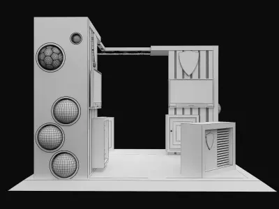 Booth Exhibition Stand a603 3D model