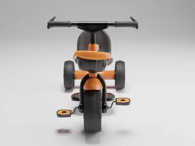 Realistic Tricycle 3D Model with Textures 3D model