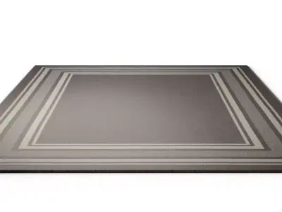 Modern Bordered Area Rug 3D model