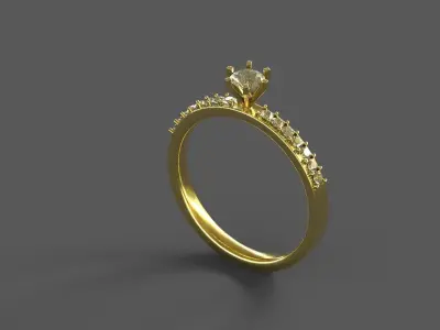 High-Quality 3D Ring Model Low-poly 3D model