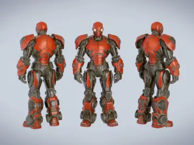 Cyborg 3D Model Fully Rigged Animated Low-poly 3D model