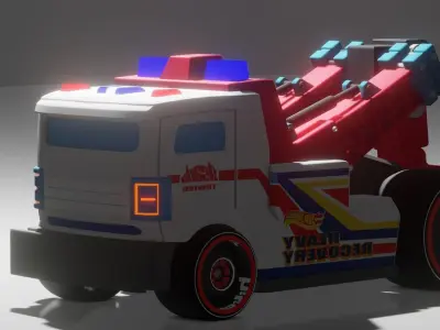 Truck toy with lights 3D model