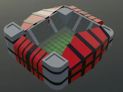Football Stadium - Milan Low-poly 3D model