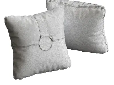 Pillows Set 3D model pillow with circle Low-poly 3D model