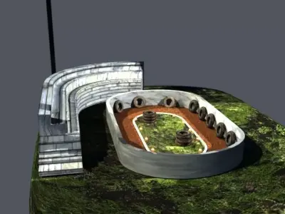 Drifting car Race Track Free 3D model